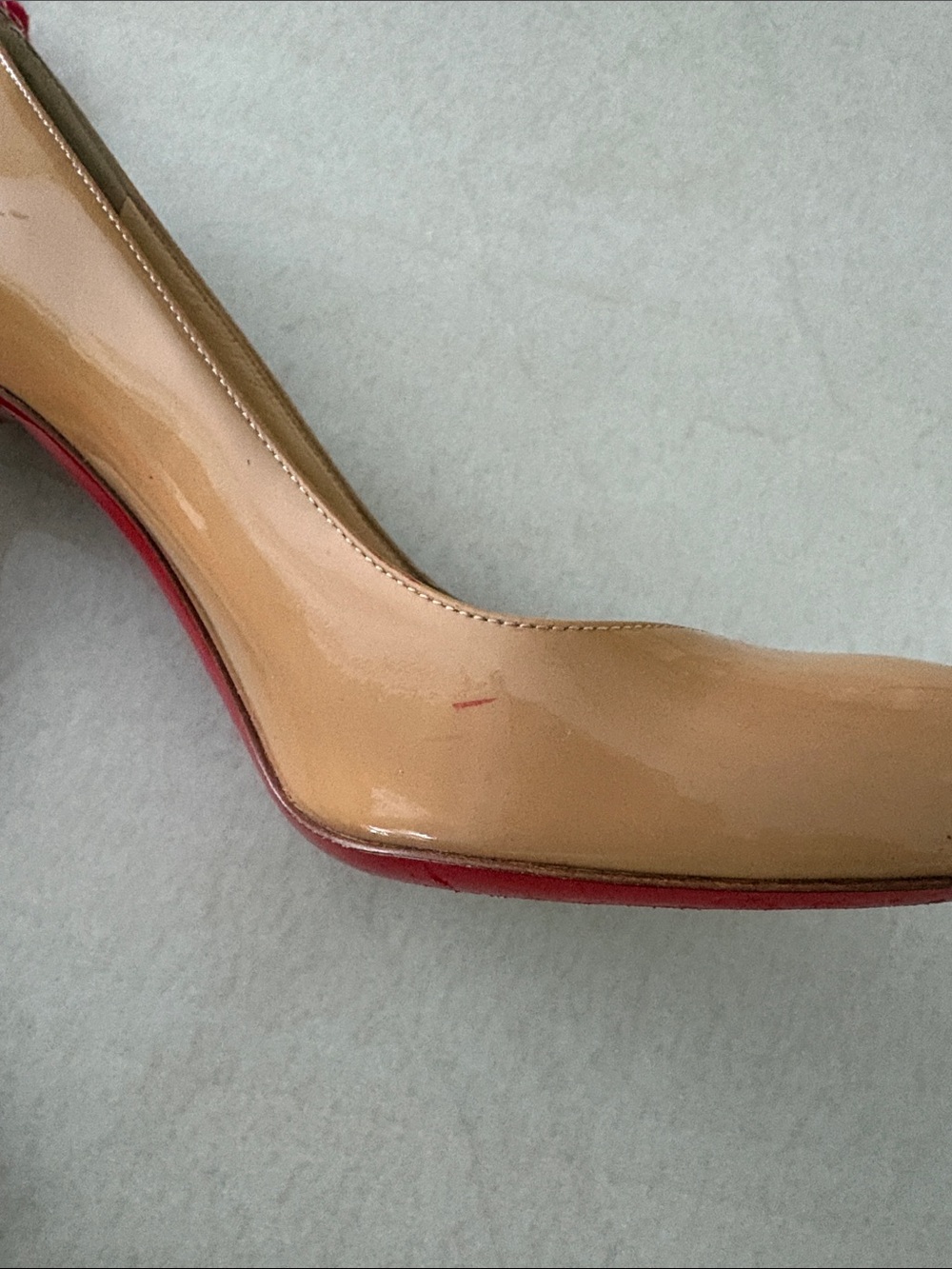 Christian Louboutin Dolly 85 Patent Pump in Nude - Picture 10 of 10